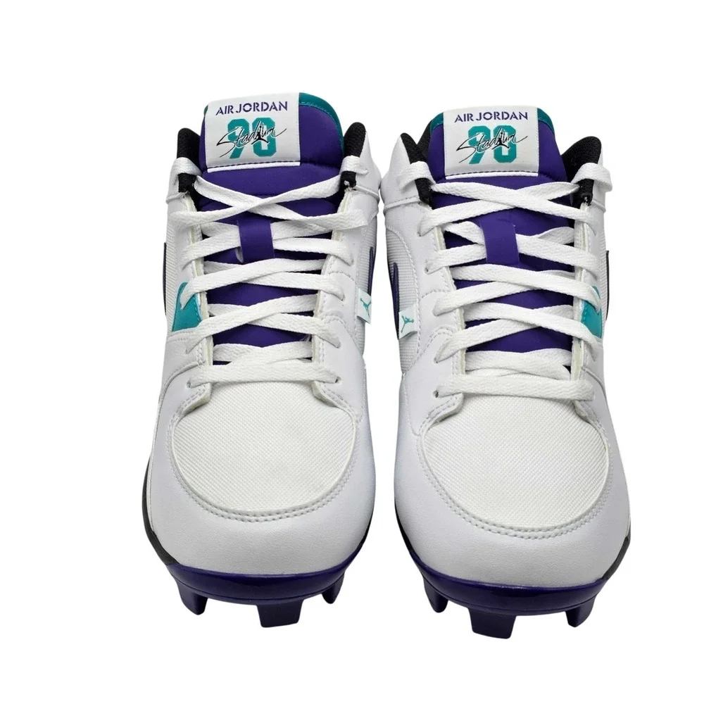 Jordan Stadium 90 Low MCS Baseball Cleats Mens 11 White Purple Grape HQ0211-105